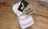 Shoe gift card on a fuzzy sock